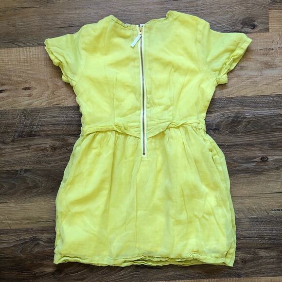 Crewcuts Girls’ Yellow Dress Cotton Pockets Size 7 - Picture 2 of 8